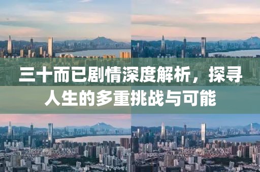 三十而已剧情深度解析，探寻人生的多重挑战与可能