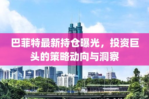 巴菲特最新持仓曝光，投资巨头的策略动向与洞察