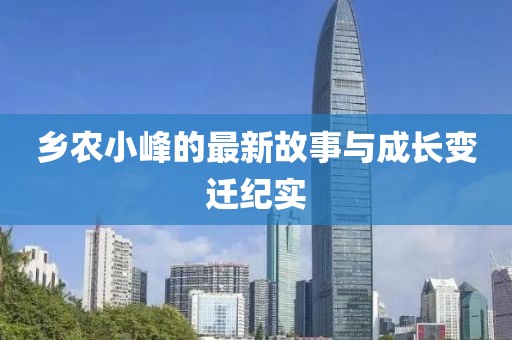 乡农小峰的最新故事与成长变迁纪实