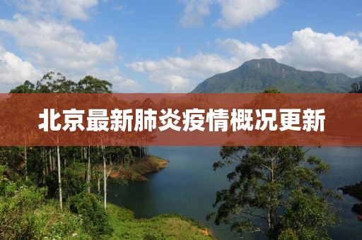 北京最新肺炎疫情概况更新