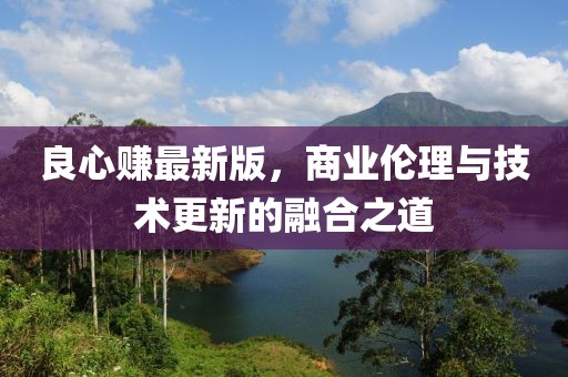 良心赚最新版，商业伦理与技术更新的融合之道