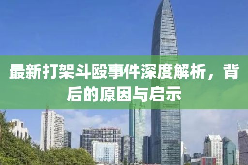 最新打架斗殴事件深度解析，背后的原因与启示