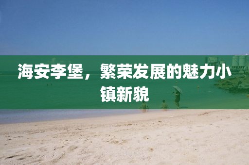 海安李堡，繁荣发展的魅力小镇新貌