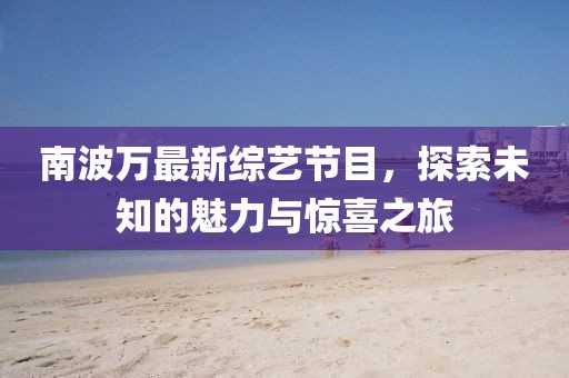 南波万最新综艺节目，探索未知的魅力与惊喜之旅