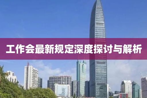 工作会最新规定深度探讨与解析
