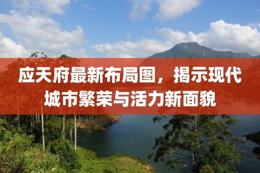 应天府最新布局图，揭示现代城市繁荣与活力新面貌