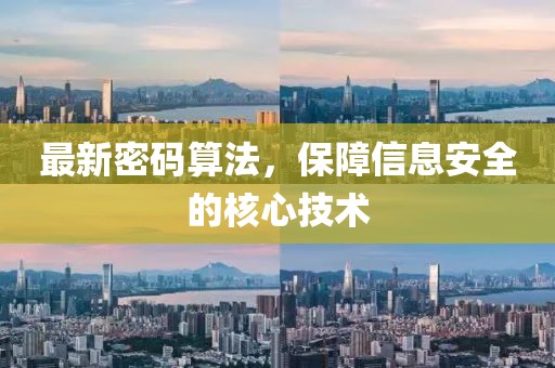 最新密码算法，保障信息安全的核心技术