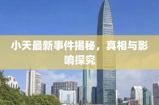 小天最新事件揭秘，真相与影响探究