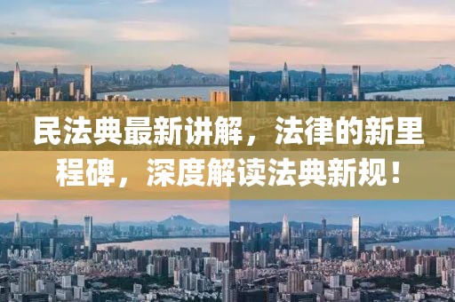 民法典最新讲解，法律的新里程碑，深度解读法典新规！