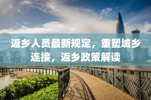 返乡人员最新规定，重塑城乡连接，返乡政策解读
