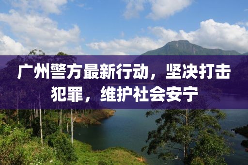 广州警方最新行动，坚决打击犯罪，维护社会安宁