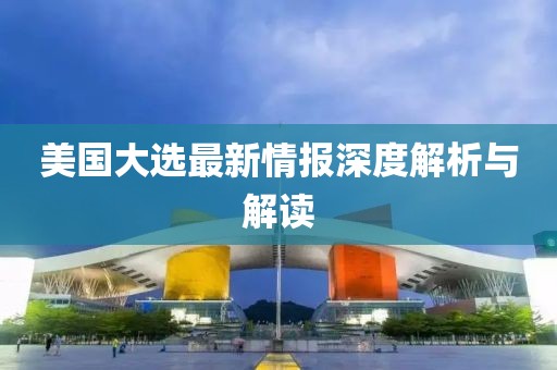 美国大选最新情报深度解析与解读