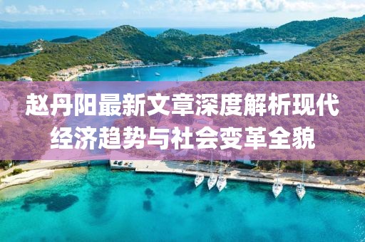 赵丹阳最新文章深度解析现代经济趋势与社会变革全貌