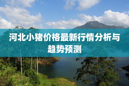 河北小猪价格最新行情分析与趋势预测