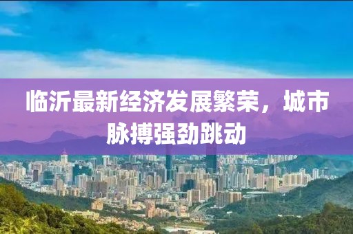 临沂最新经济发展繁荣，城市脉搏强劲跳动
