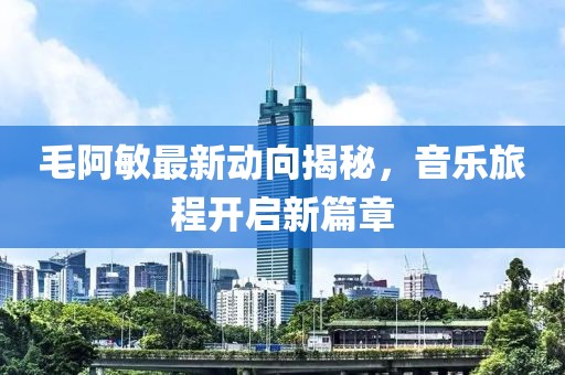 毛阿敏最新动向揭秘，音乐旅程开启新篇章