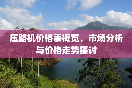 压路机价格表概览，市场分析与价格走势探讨
