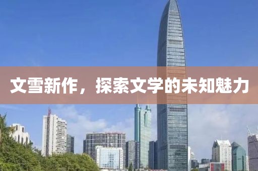文雪新作，探索文学的未知魅力