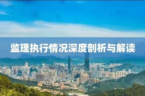 监理执行情况深度剖析与解读