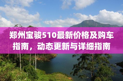 郑州宝骏510最新价格及购车指南，动态更新与详细指南