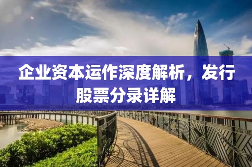 企业资本运作深度解析，发行股票分录详解