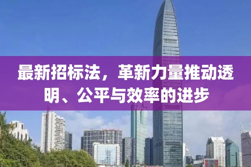 最新招标法，革新力量推动透明、公平与效率的进步
