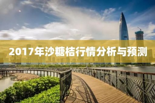 2017年沙糖桔行情分析与预测