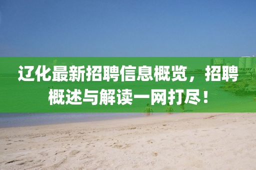 辽化最新招聘信息概览，招聘概述与解读一网打尽！