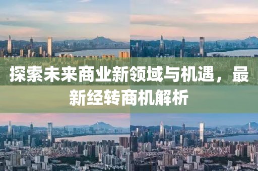 探索未来商业新领域与机遇，最新经转商机解析