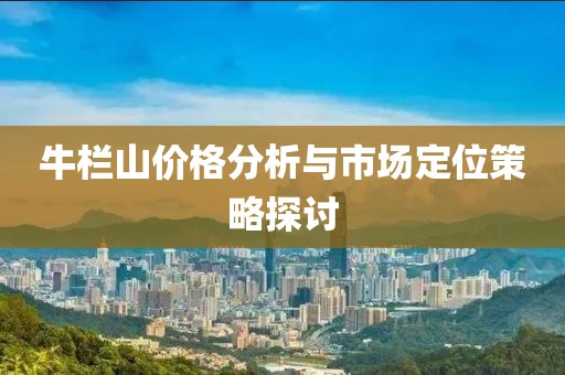 牛栏山价格分析与市场定位策略探讨