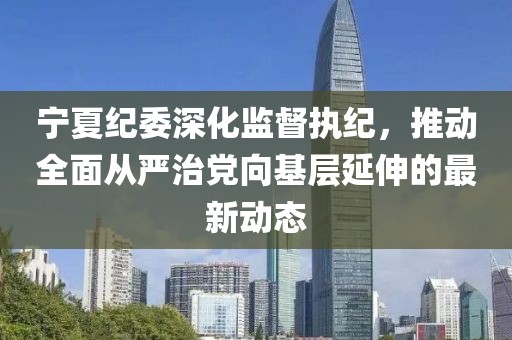 宁夏纪委深化监督执纪，推动全面从严治党向基层延伸的最新动态