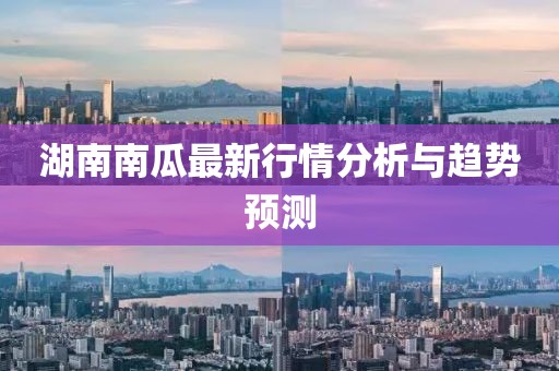 湖南南瓜最新行情分析与趋势预测