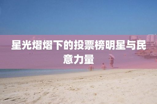 星光熠熠下的投票榜明星与民意力量