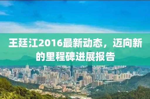 王廷江2016最新动态，迈向新的里程碑进展报告