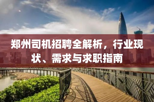 郑州司机招聘全解析，行业现状、需求与求职指南