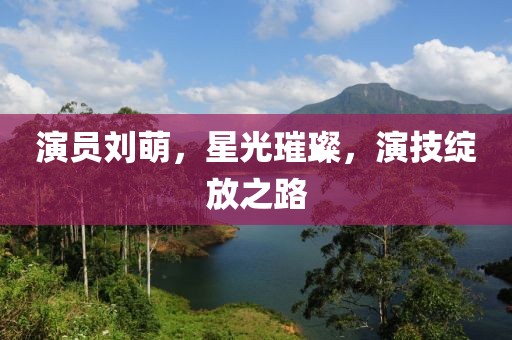 演员刘萌，星光璀璨，演技绽放之路