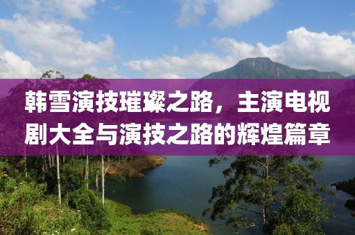 韩雪演技璀璨之路，主演电视剧大全与演技之路的辉煌篇章