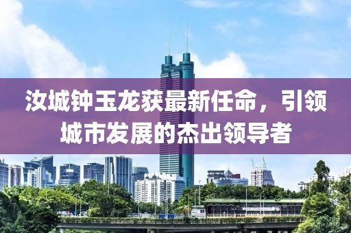汝城钟玉龙获最新任命，引领城市发展的杰出领导者