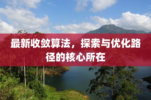 最新收敛算法，探索与优化路径的核心所在
