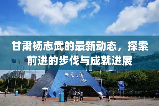 甘肃杨志武的最新动态，探索前进的步伐与成就进展