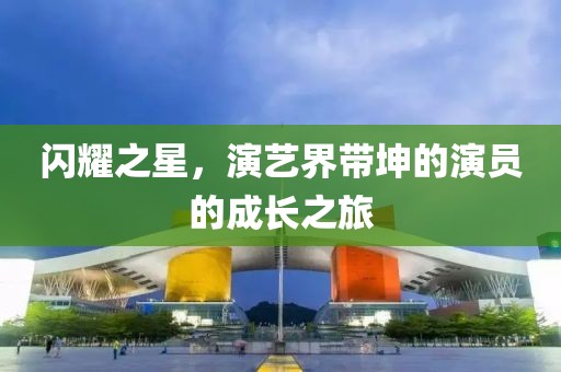 闪耀之星，演艺界带坤的演员的成长之旅