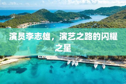 演员李志雄，演艺之路的闪耀之星