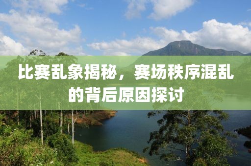 比赛乱象揭秘，赛场秩序混乱的背后原因探讨