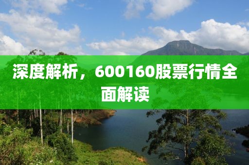 深度解析，600160股票行情全面解读
