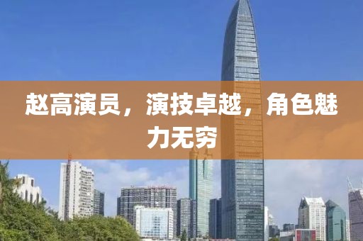 赵高演员，演技卓越，角色魅力无穷