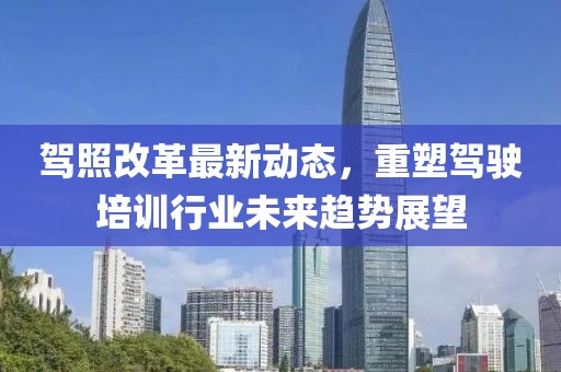 驾照改革最新动态，重塑驾驶培训行业未来趋势展望