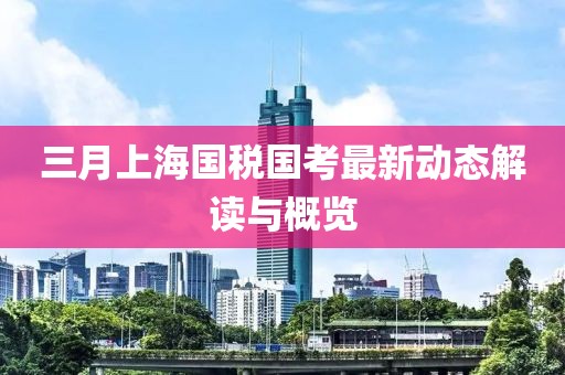 三月上海国税国考最新动态解读与概览