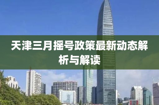 天津三月摇号政策最新动态解析与解读