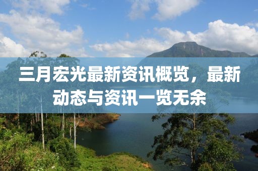 三月宏光最新资讯概览，最新动态与资讯一览无余