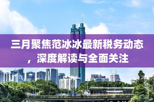 三月聚焦范冰冰最新税务动态，深度解读与全面关注